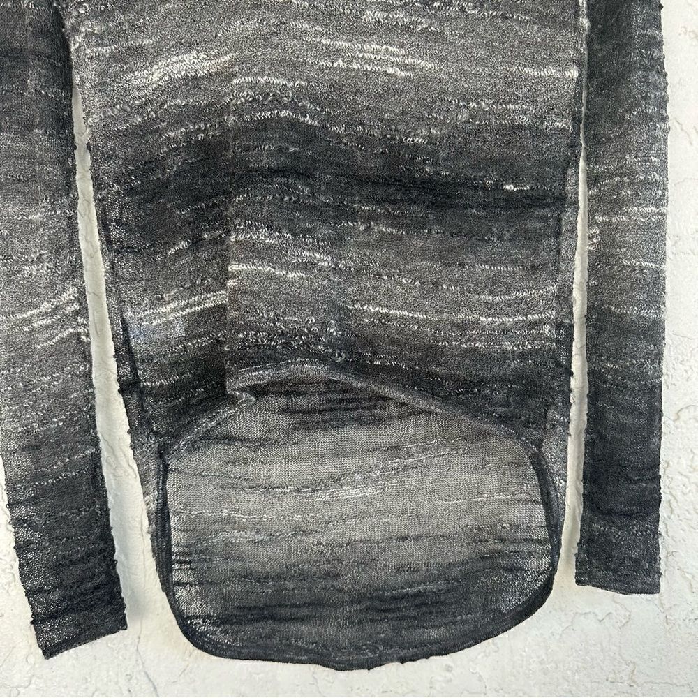 HELMUT LANG Open Knit Asymmetrical‎ Sweater Top Womens Petite Small Mohair Wool - Picture 2 of 8